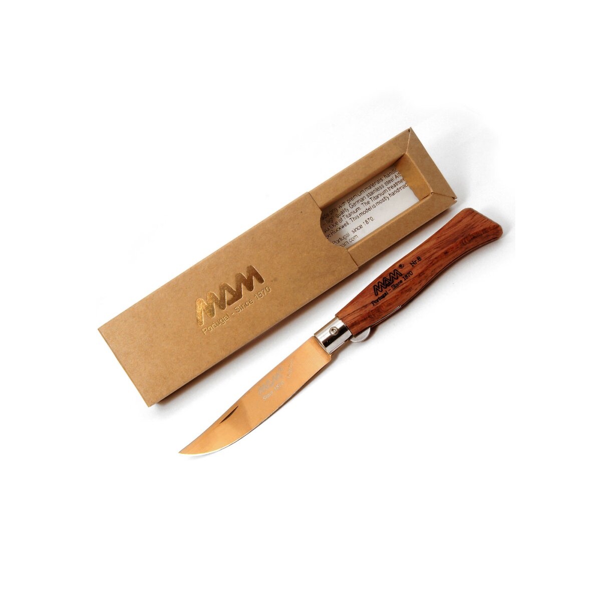 Coltello da tasca Douro con lama in bronzo e titanio