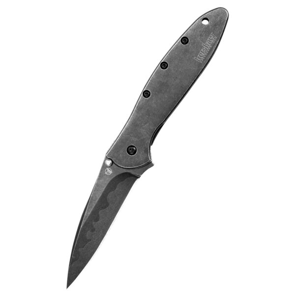 Couteau de poche Kershaw Leek, lame en composite, BlackWash