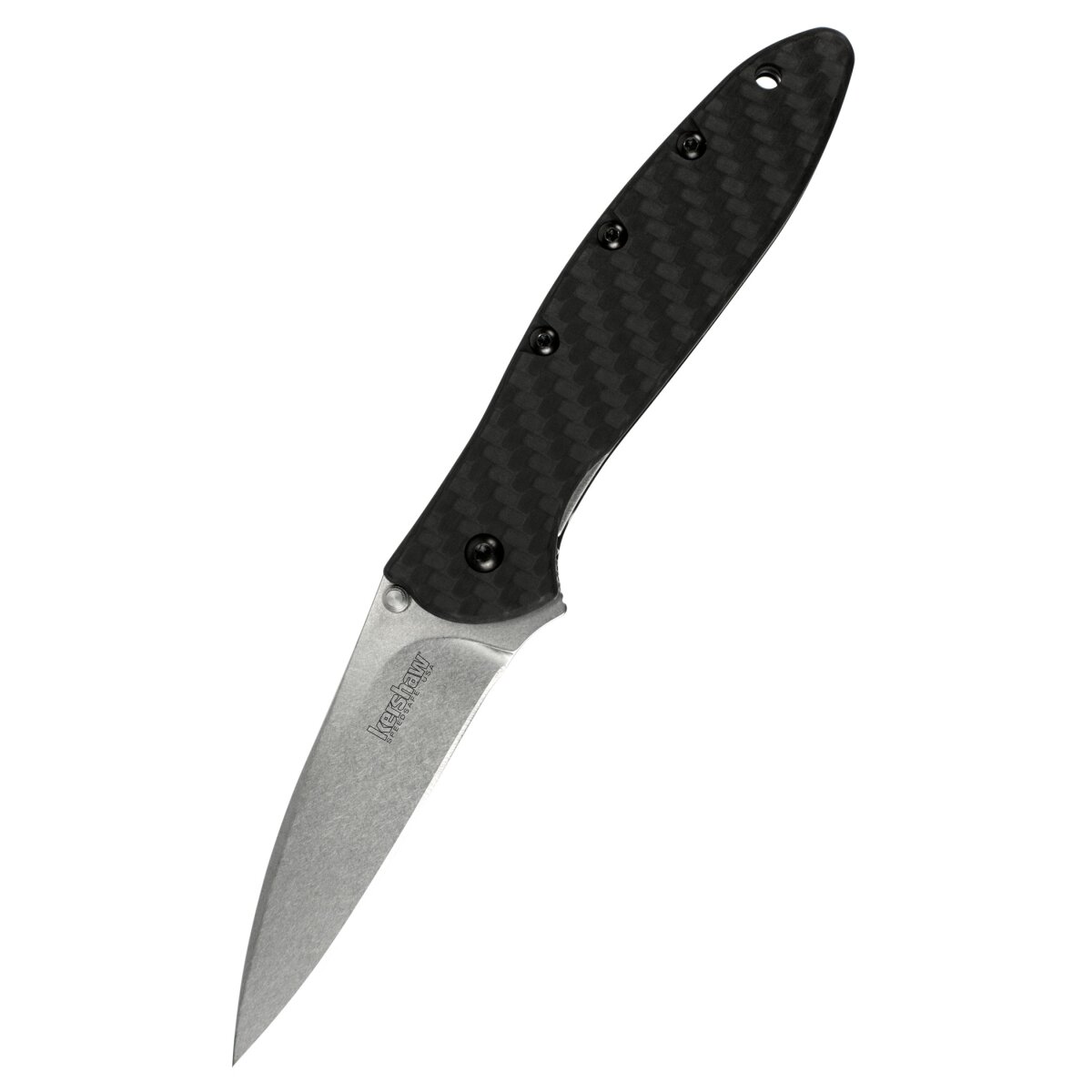 Pocket Knife Kershaw Leek CPM154, Carbon Fiber, Stonewash