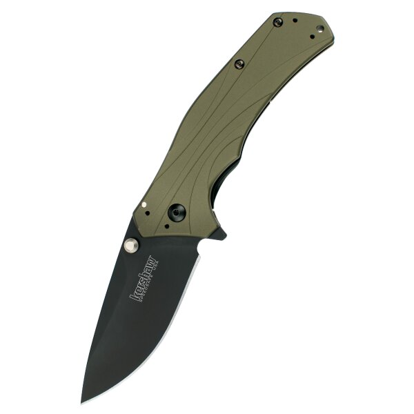 Couteau de poche Kershaw Knockout, vert olive & noir