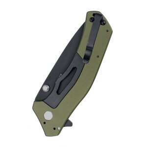 Couteau de poche Kershaw Knockout, vert olive & noir