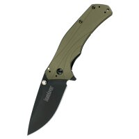 Couteau de poche Kershaw Knockout, vert olive & noir