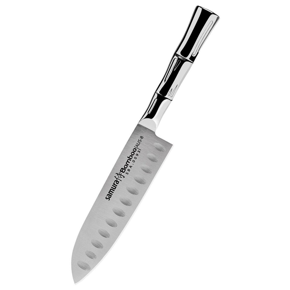 Samura Bamboo Petit Santoku. Taille en forme de bulbe,...