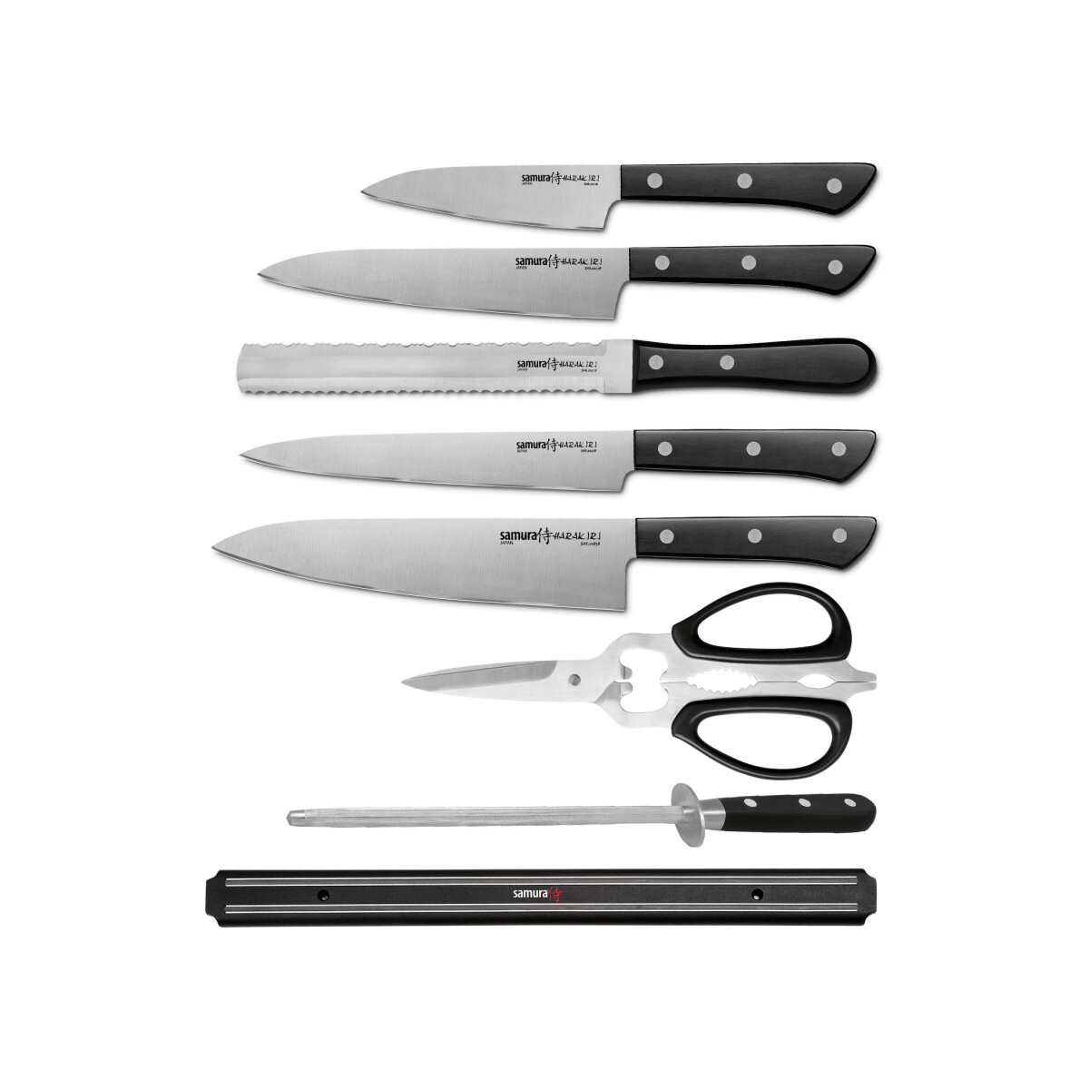 Samura Harakiri Super Set, set di coltelli da cucina da 8...