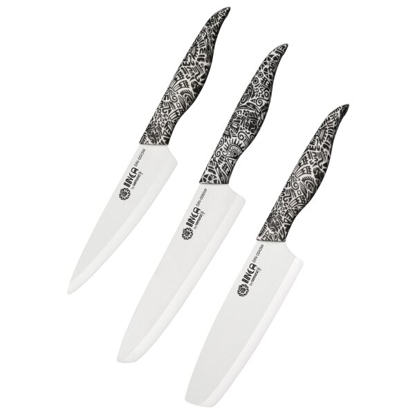 Samura INCA, set de 3 couteaux de cuisine, couteau en céramique