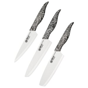 Samura INCA, set de 3 couteaux de cuisine, couteau en céramique
