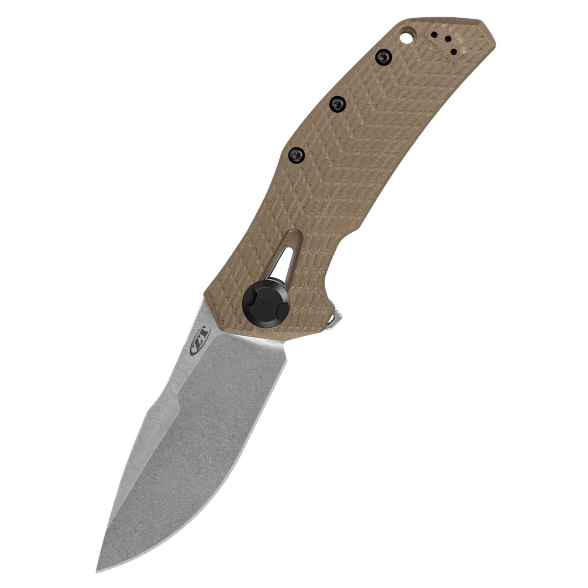 Couteau de poche ZT-0308, KVT G10 Coyote Tan/20CV SW