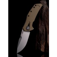 Couteau de poche ZT-0308, KVT G10 Coyote Tan/20CV SW