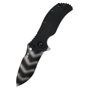 Couteau de poche ZT 0350TS, Noir/Tigre Stripe