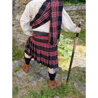 Kilts écossais, 8 Yard Kilt, Black Stewart Tartan