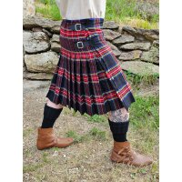 Kilts écossais, 8 Yard Kilt, Black Stewart Tartan