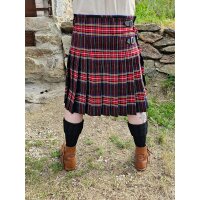 Kilts écossais, 8 Yard Kilt, Black Stewart Tartan