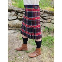 Kilts écossais, 8 Yard Kilt, Black Stewart Tartan