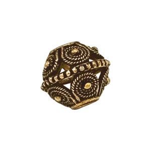 Perle de cheveux viking ronde, bronze