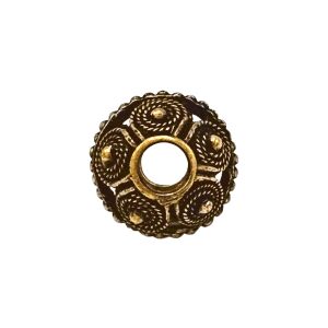 Perle de cheveux viking ronde, bronze