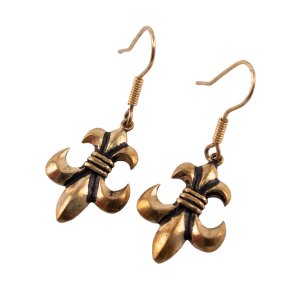 Medieval earrings bronze &quot;Lily&quot; - pair