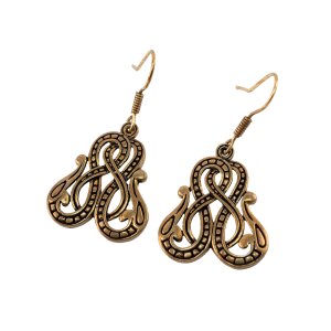 Boucles doreilles viking bronze "Serpent...