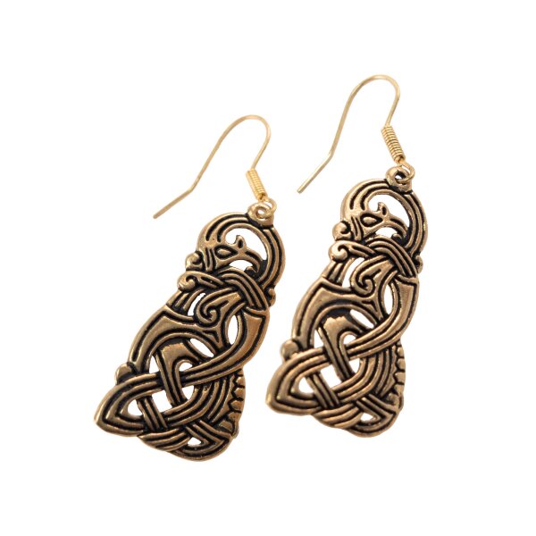 Boucles doreilles viking bronze "dragon" - paire