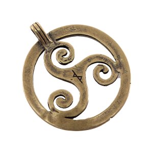 Amulette celtique en laiton "Triskele".