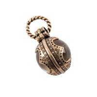 Pendentif perles boule de verre bronze "Gotland