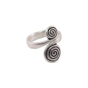 Viking ring silver plated "Spiral"