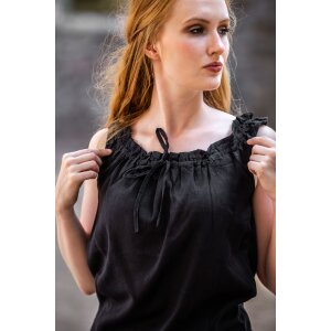 Blouse dété sans manches "Adele" Noir