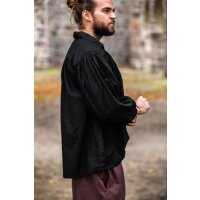 Chemise à lacets pirate "Artur" avec col Noir