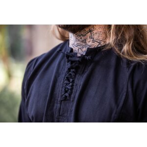 Chemise paysanne noire "Felix