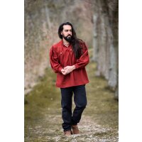 Chemise médiévale à lacets rouge "Friedrich