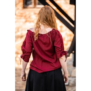 Medieval short sleeve blouse Red "Sandra"