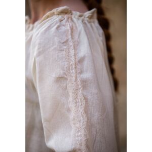 Blouse médiévale avec dentelle nature "Bettina