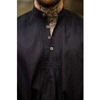 Chemise à nervures avec boutons en bois noir "Oswald