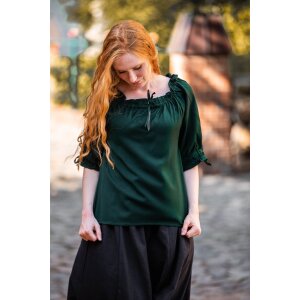 Medieval short sleeve blouse Green "Vera "