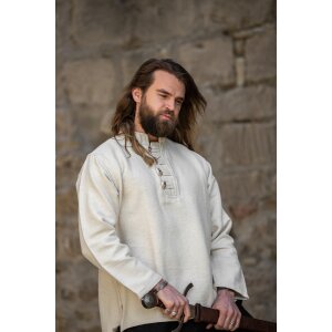 Chemise médiévale en coton épais naturel "Anton