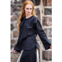 Blouse médiévale noire "Tilda