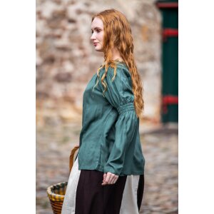 Blouse médiévale classique Vert "Emma