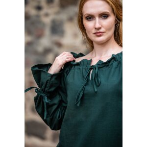 Blouse médiévale verte "Morgan