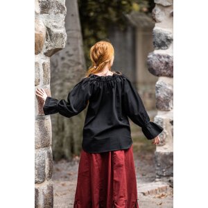 Blouse médiévale noire "Morgan