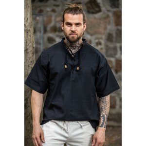 Medieval short sleeve shirt Black "Eric"