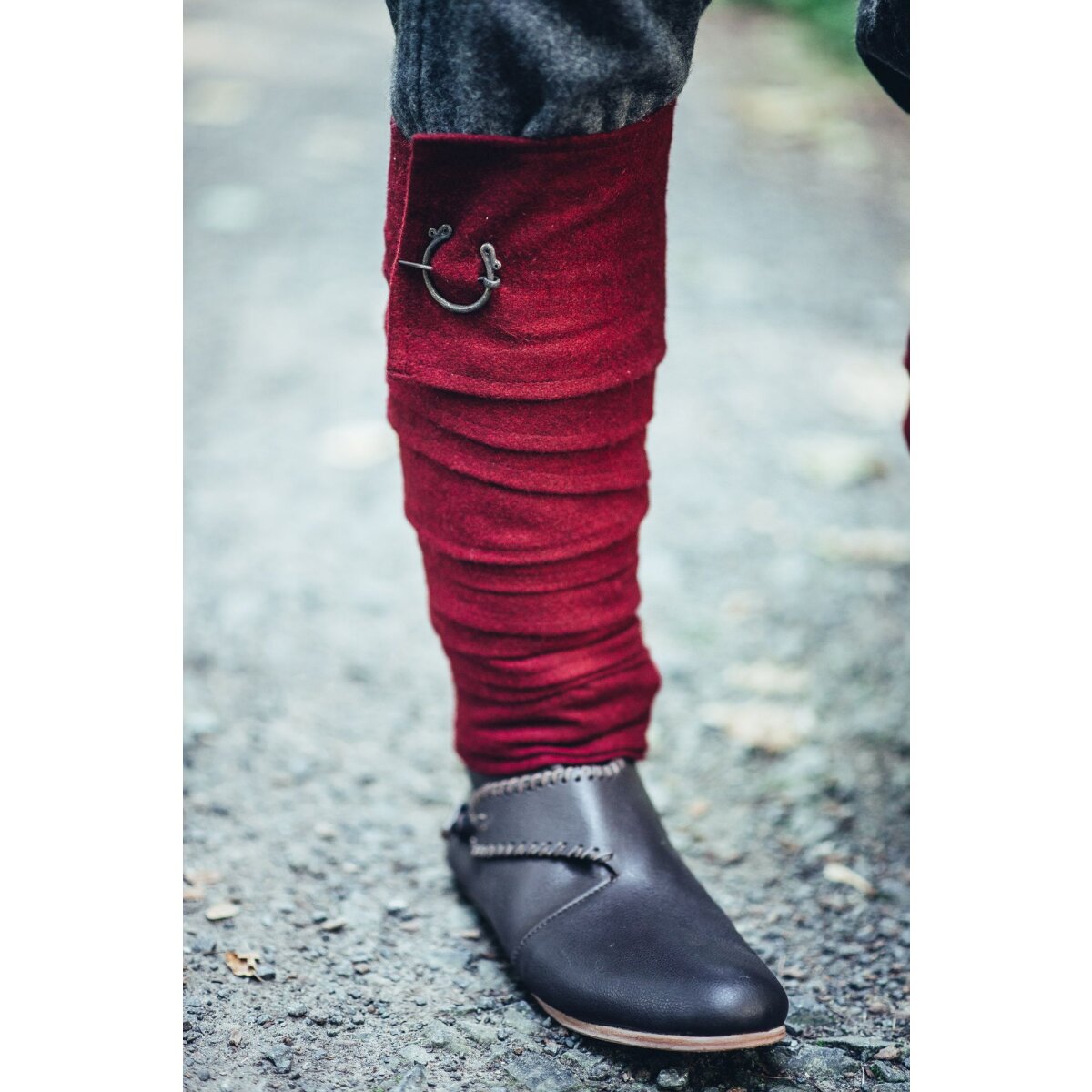 Viking wool calf wrap Red "Karl"