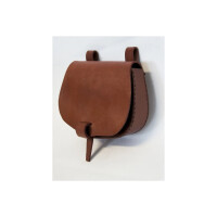 Sac banane en cuir marron "Nora