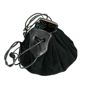 Sac en cuir velours noir &quot;Hug