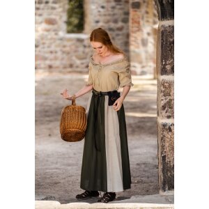 Medieval skirt  Green/Natural &quot;Dana&quot;