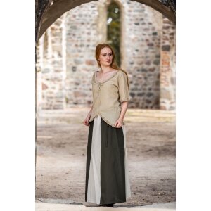 Medieval skirt  Green/Natural "Dana"