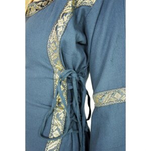 Robe médiévale avec bordure "Sophie" bleue