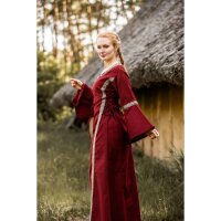 Robe médiévale avec bordure rouge "Sophie
