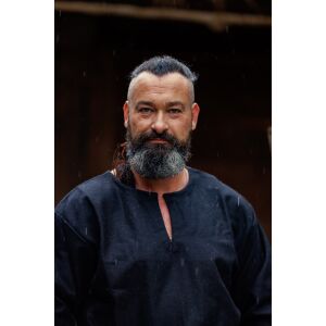 Tunique viking en laine noire "Olvisson