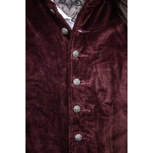 Gilet de velours noble rouge-brun "Pierre"