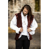 Gilet de velours noble rouge-brun "Pierre"