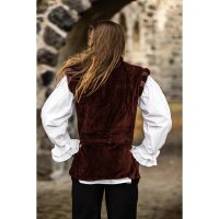 Gilet de velours noble rouge-brun "Pierre"